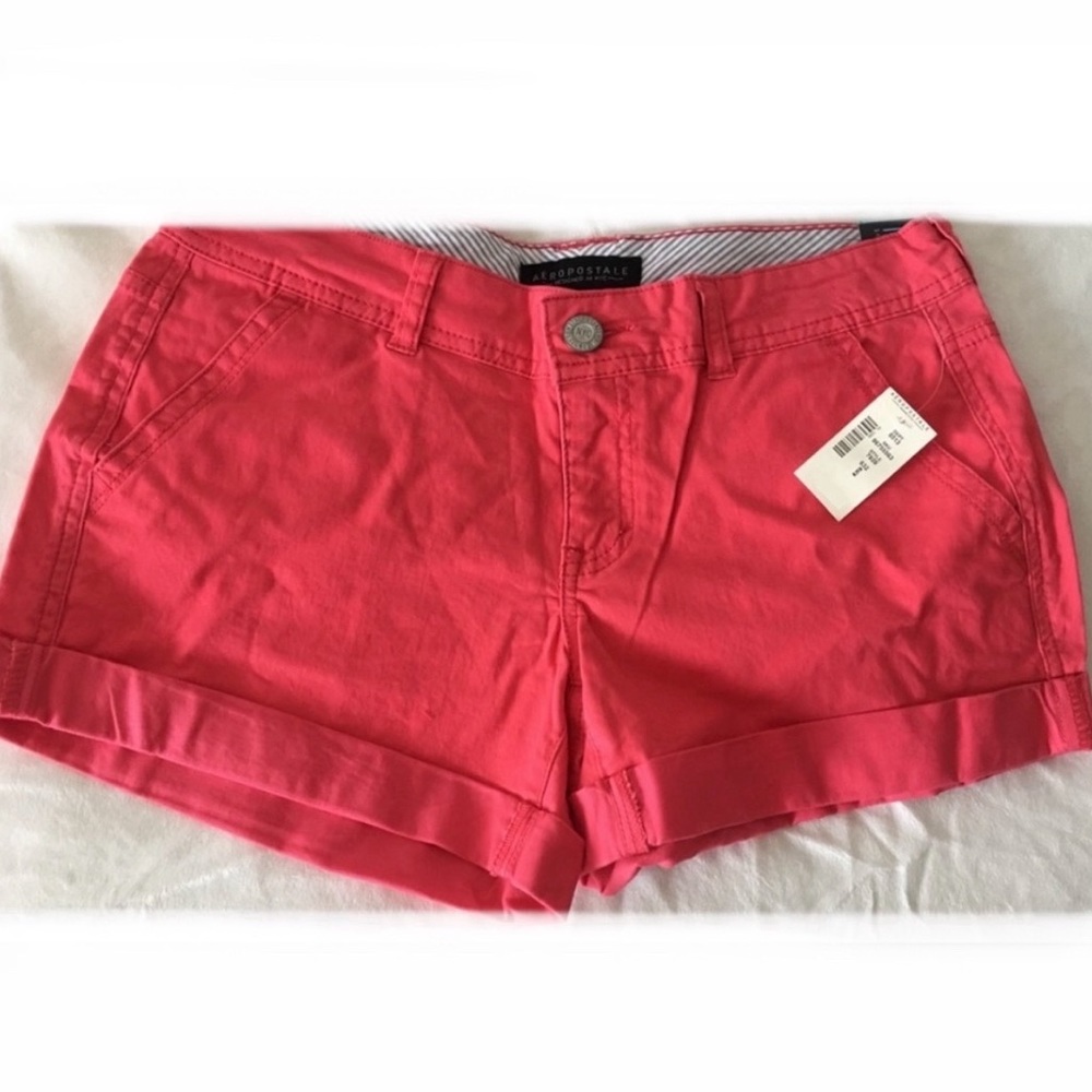 New Aeropostale Junior’s Size 2 Coral Midi Shorts
